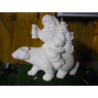 Bereit, Keramik Santa Auf Eisbär Zu Malen von ellareid2