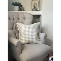 Esmee Natural Gingham Kissen Esmee Natural Gingham Kissen von ellenvaleinteriors