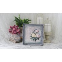 Vintage Tablett | Obstschale Frühstückstablett Shabby Dekor Serviettentechnik Holztablett Dekoratives Obsttablett Serviertablett |Wohnkultur von ellsartsyworkshop
