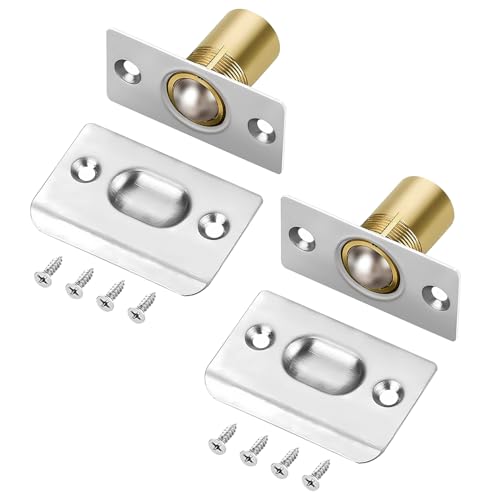 elook Kugeltürschnäpper für Innentüren, 2 Stück, Rollkugel-Türschnäpper verstellbar, Federriegel für Schrank, Schlafzimmer, Speisekammer von elook