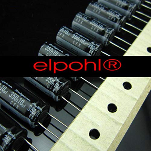 5x Elko Elektrolytkondensator Kondensator 10uF 350V 105°C 5 Stück von elpohl