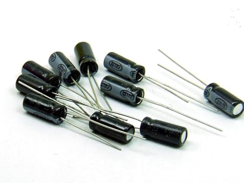 elpohl® 4,7 µF 400 V Elektrolytkondensatoren – 10 Stück – 105 °C Radial-Lead 6,5×13 mm 4,7uF 4,7u 4.7uF 4.7u 4.7µF 400V von elpohl