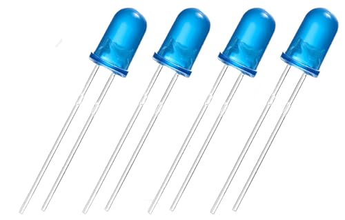 elpohl 4 x Blink LED Leuchtdioden 3mm, oder 5mm selbstblinkend 20-40 mcd 60 Farbe nach Auswahl (blau, rot, grün, gelb, weiß) diffus, oder wasserklares Gehäuse (5mm blau diffus) von elpohl