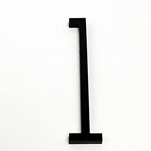 3D Moderne Selbstklebende Haus Plaque Zahlen 0-9 Brief A-F 3/4 Zoll Schwarz Tür Zeichen Digit Alphabet Aufkleber Galvani Hause Zimmer Hotel Büro Adresse Mailbox Signage (10cm,1) von elpruperif