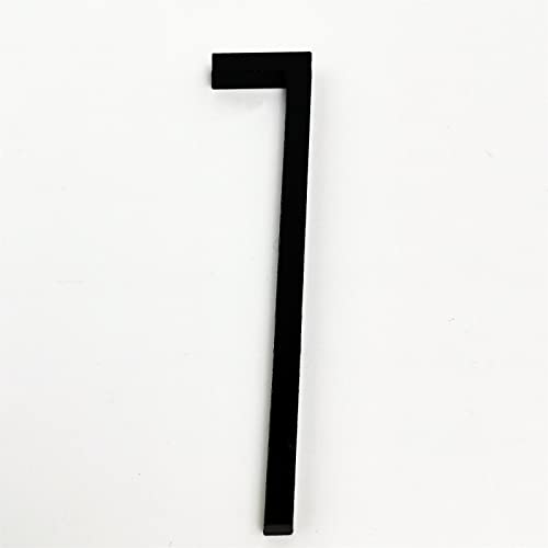3D Moderne Selbstklebende Haus Plaque Zahlen 0-9 Brief A-F 3/4 Zoll Schwarz Tür Zeichen Digit Alphabet Aufkleber Galvani Hause Zimmer Hotel Büro Adresse Mailbox Signage (8cm,7) von elpruperif