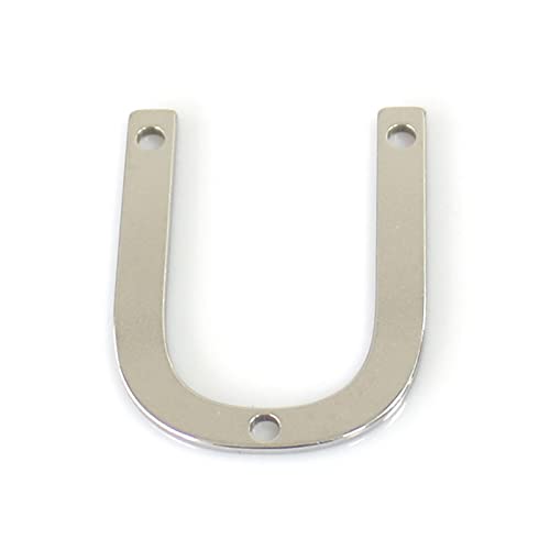 3D Schwimm Edelstahl Haus Plaque Zahlen 0-9 Buchstaben A-Z 2 Zoll 50mm mit Schraube Metall Poliert Digitale Label tür Platten Zeichen Außen Signage für Mailbox Straßen Hof Wetterfeste Anti-Rost (U) von elpruperif