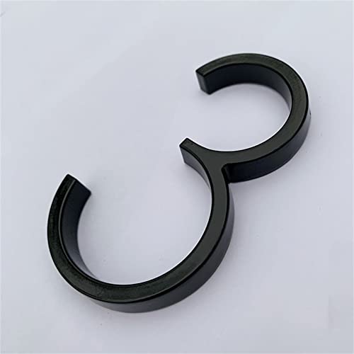 3D Schwimm Haus Plaque Zahlen 5 Zoll Schwarz Türschild Buchstaben AB Zink Legierung Metall Adresse Zeichen Platte für Outdoor Street Tür Digital Home Mailbox Wetterfeste Galvani Außen (3) von elpruperif