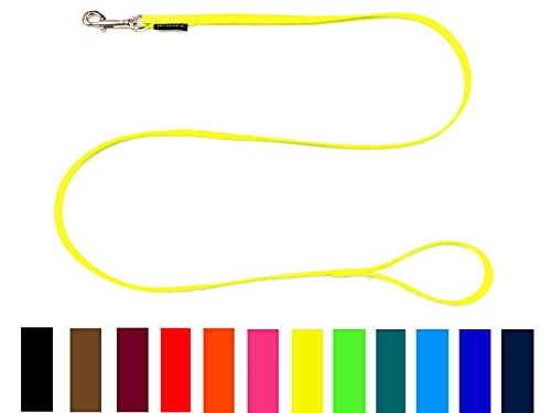 Biothane Hundeleine für kleine Hunde 9mm Führleine leicht 0,3m - 3m (1,75m MIT Handschlaufe, Braun) von elropet