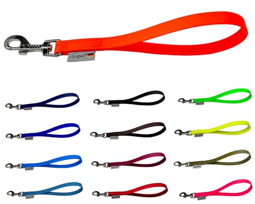 Kurzführer Biothane/Hundeleine Biothane 9mm / 13mm / 16mm (Braun, Länge: 30cm / Breite: 9mm) von elropet