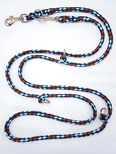 elropet Premium Hundeleine Doppelleine 2,80m 4fach verstellbar Afrika Marke Umhängeleine von elropet