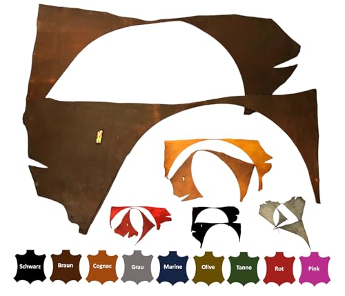 elropet Lederreste Fettleder 1 Kg - 20 Kg hochwertiges Rindleder 3,5mm - 4,0mm große Lederstücke (Braun, 2,0 Kg) von elropet