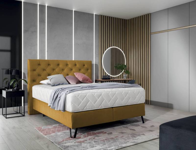 Boxspringbett Bertina – Ihr Traum vom perfekten Schlaf in drei verschiedenen Größen von eltap