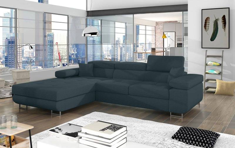 Ecksofa Armando in Cord 289x203 cm mit Schlaffunktion – Eltap Jarell von eltap