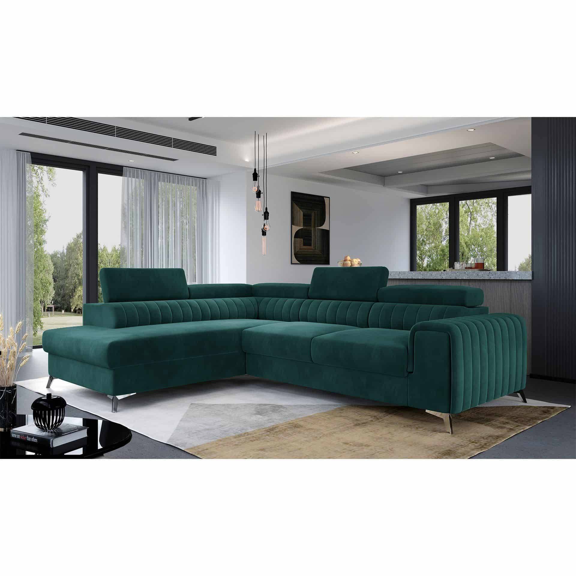 Ecksofa Laurence mit Schlaffunktion und Bettkasten - Monolith-Stoff Ecksofa Laurence mit Schlaffunktion und Bettkasten - Monolith-Stoff von eltap