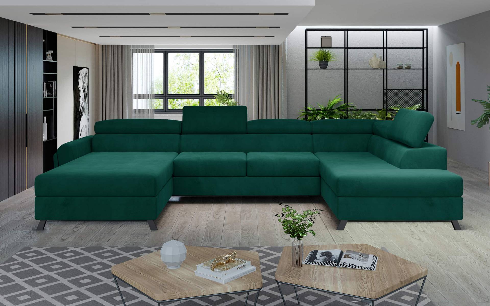 Wohnlandschaft mit Schlaffunktion Viretti – Komfortable Sitz- und Schlaflösung für stilvolles Wohnen Wohnlandschaft mit Schlaffunktion Viretti – Komfortable Sitz- und Schlaflösung für stilvolles Wohnen von eltap