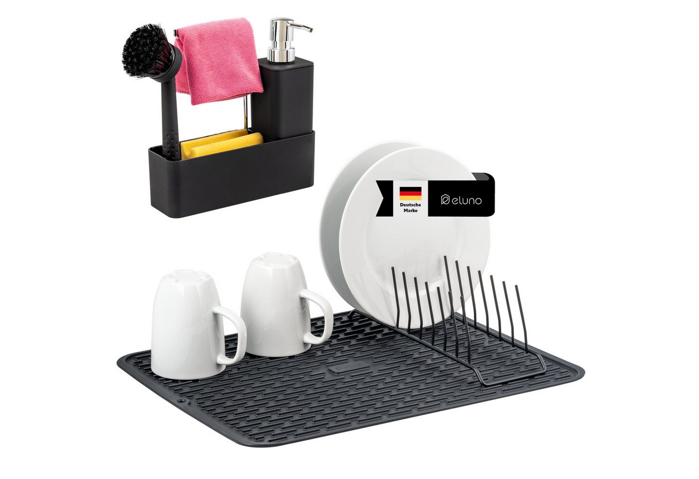 eluno Abtropfmatte Spül-Set 2er, schwarz eluno Abtropfmatte Spül-Set 2er, schwarz von eluno