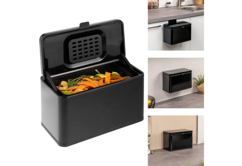 eluno Biomülleimer 3L mit Kohlefilter, Komposteimer von eluno