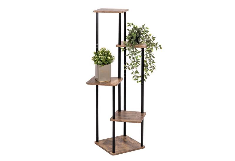 eluno Blumenständer Blumenregal aus FSC-zertifiziertem MDF-Holz und Metall von eluno