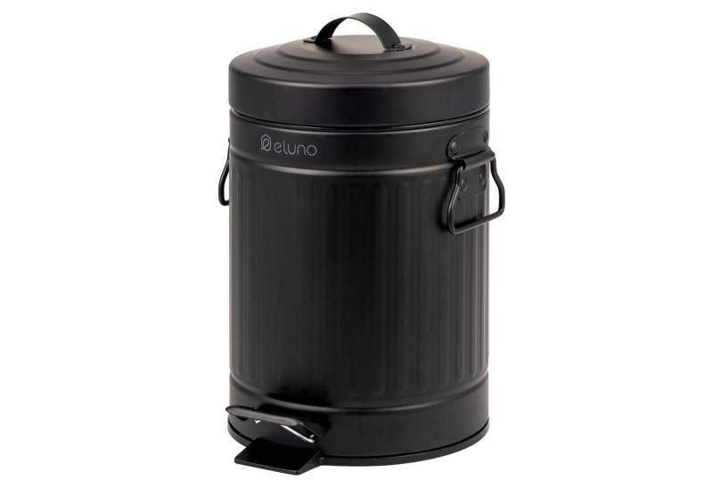 eluno Kosmetikeimer VINTAGE, Treteimer 3 Liter aus schwarzem Metall eluno Kosmetikeimer VINTAGE, Treteimer 3 Liter aus schwarzem Metall von eluno