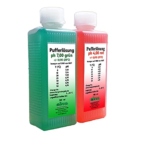 Pufferlösung/Eichlösung SET a` 100 ml pH4+pH7, Kalibrierlösung. von elvo