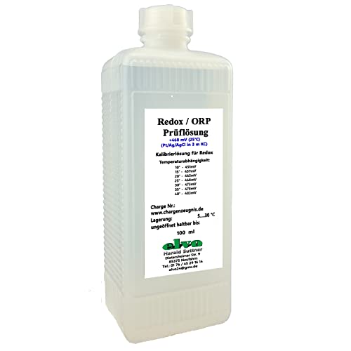 Redox ORP 468mV 100 ml Kalibrierlösung Pufferlösung von elvo