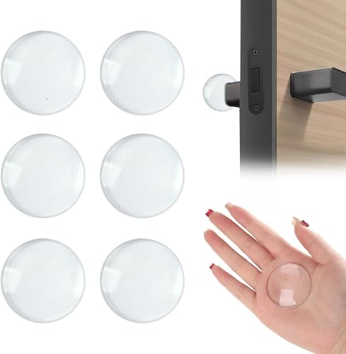 Türstopper Klebend 6 Stück, Transparent Türpolster aus Silikon Gel - Selbstklebend, Wiederverwendbar - Schutz für Wände, Türen & Möbel - Ohne Bohren & Schrauben von elzle