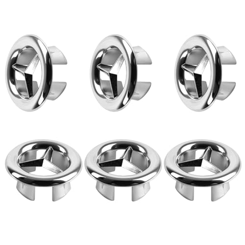 elzle 6 Stück Überlaufring für Waschbecken, Ersatz-Überlaufloch, Waschbecken Überlauf Abdeckung, runde Spülenlochkappe für Badezimmer, Küche, Waschtisch, Waschbecken, Badewanne, Waschbecken elzle 6 Stück Überlaufring für Waschbecken, Ersatz-Überlaufloch, Waschbecken Überlauf Abdeckung, runde Spülenlochkappe für Badezimmer, Küche, Waschtisch, Waschbecken, Badewanne, Waschbecken von elzle