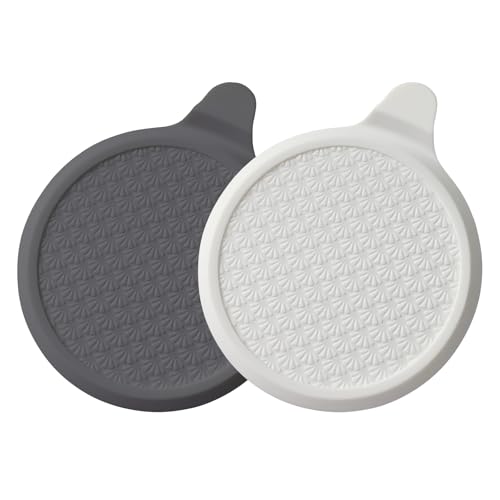 elzle Abflussstopfen Universal, Mit Saugnapf, 18cm Flexibler Silikon Stopfen für Abflusslöcher in Badewanne, Waschbecken, Küchenspüle & Dusche (2er Pack Grau+Weiß) von elzle