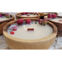 Kerzen | Sojawachs Holzschale Mit Getrockneten Blumen Deko Geschenk Idee Duftkerze Home 130G Valentinstag Kerzen | Sojawachs Holzschale Mit Getrockneten Blumen Deko Geschenk Idee Duftkerze Home 130G Valentinstag von emStudioDE