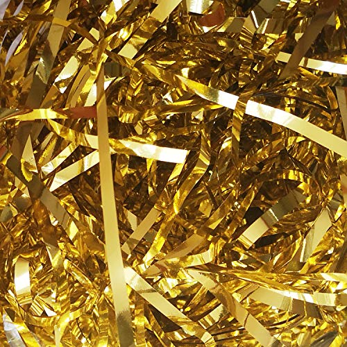 Emartbuy Metallgeschreddertes Papier, 500 g, ideal für Geschenkdekoration, Geschenkkorb-Füllung und Geschenkverpackung, Gold von emartbuy