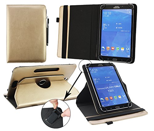 Emartbuy Universal 9.1 Zoll - 10.1 Zoll Metallic Gold 360 Degree Rotierend Stand Folio Wallet Case Cover Hulle Abdeckung Und Stylus Stift Geeignet Für Ausgewählte Geräte Aufgeführt Unten Emartbuy Universal 9.1 Zoll - 10.1 Zoll Metallic Gold 360 Degree Rotierend Stand Folio Wallet Case Cover Hulle Abdeckung Und Stylus Stift Geeignet Für Ausgewählte Geräte Aufgeführt Unten von emartbuy