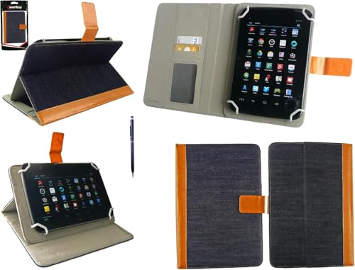 emartbuy Universal 7 Zoll - 8 Zoll Denim Multi Angle Folio Brieftasche Case Cover Hulle Abdeckung Mit Card Slots Und Stylus Stift Geeignet Für Ausgewählte Geräte Aufgeführt Unten emartbuy Universal 7 Zoll - 8 Zoll Denim Multi Angle Folio Brieftasche Case Cover Hulle Abdeckung Mit Card Slots Und Stylus Stift Geeignet Für Ausgewählte Geräte Aufgeführt Unten von emartbuy