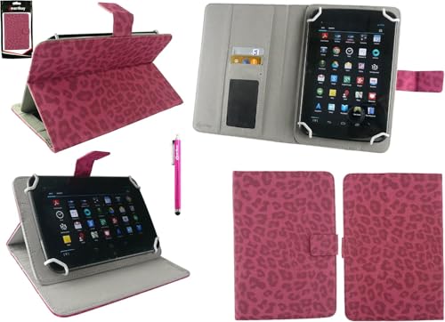 emartbuy Universal 7 Zoll - 8 Zoll Faux Suede Leopard Rosa Multi Angle Folio Brieftasche Case Cover Hulle Abdeckung Mit Card Slots Und Stylus Stift Geeignet Für Ausgewählte Geräte Aufgeführt Unten emartbuy Universal 7 Zoll - 8 Zoll Faux Suede Leopard Rosa Multi Angle Folio Brieftasche Case Cover Hulle Abdeckung Mit Card Slots Und Stylus Stift Geeignet Für Ausgewählte Geräte Aufgeführt Unten von emartbuy