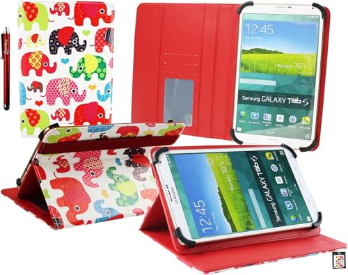 Emartbuy Universal 7 Zoll - 8 Zoll Mehrfarbige Elefanten Multi Angle Folio Brieftasche Case Cover Hulle Abdeckung Mit Card Slots Und Stylus Stift Geeignet Für Ausgewählte Geräte Aufgeführt Unten Emartbuy Universal 7 Zoll - 8 Zoll Mehrfarbige Elefanten Multi Angle Folio Brieftasche Case Cover Hulle Abdeckung Mit Card Slots Und Stylus Stift Geeignet Für Ausgewählte Geräte Aufgeführt Unten von emartbuy