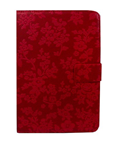 emartbuy Universal 7 Zoll - 8 Zoll Vintage Blumen Rot Multi Angle Folio Brieftasche Case Cover Hulle Abdeckung Mit Card Slots Und Stylus Stift Geeignet Für Ausgewählte Geräte Aufgeführt Unten emartbuy Universal 7 Zoll - 8 Zoll Vintage Blumen Rot Multi Angle Folio Brieftasche Case Cover Hulle Abdeckung Mit Card Slots Und Stylus Stift Geeignet Für Ausgewählte Geräte Aufgeführt Unten von emartbuy