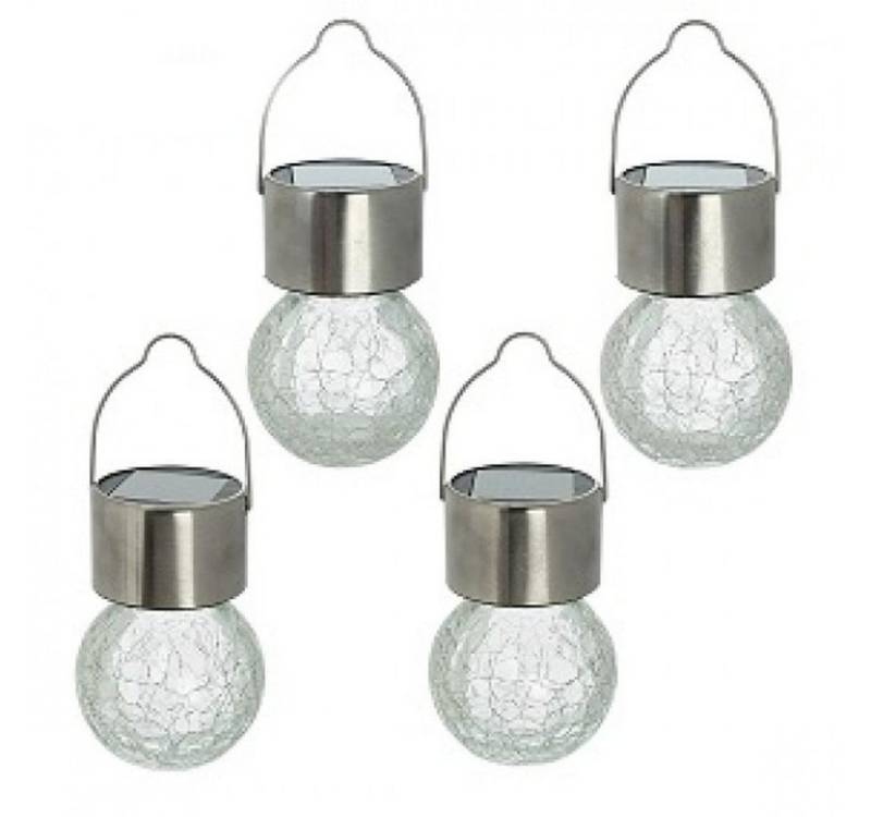 emeco LED Solarleuchte 4 x LED Solar Hängeleuchte Garten Deko Solarleuchte Gartenleuchte Häng von emeco