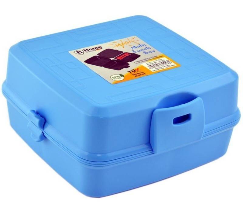 emeco Lunchbox Lunchbox 4 Fächer Vesperdose Brotdose Kinder Brotzeitdose Vesperbox B-, BPA Free von emeco
