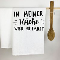 Geschirrtuch - Halbleinen Küche Wird Getanzt Geschenk Küchendekoration von emmaundhugo