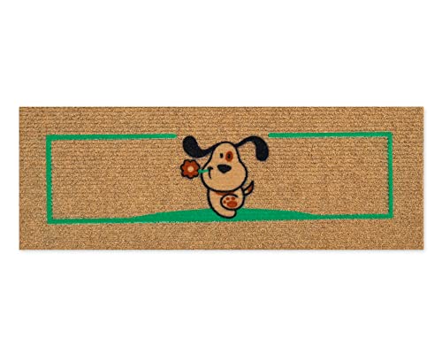 EMMEVI Fußabtreter Fußmatte Entrata Rutschfeste Trittschutzleiter 25 x 69 saugfähig Weiches Mod Ischia SALVAGRADINO Cane Beige von emmevi