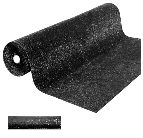 Kunstrasen, Teppichläufer, schwarz, 7 mm, für Haus, Geschäft, Fitnessstudio, Garten, Kunstrasen, 2 x 5 m Kunstrasen, Teppichläufer, schwarz, 7 mm, für Haus, Geschäft, Fitnessstudio, Garten, Kunstrasen, 2 x 5 m von emmevi