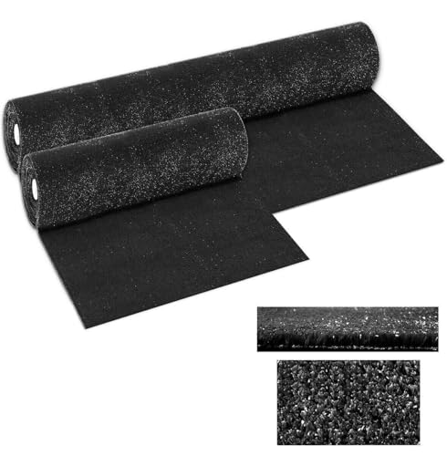 Kunstrasen schwarz 7 mm dekorativ Meterware Höhe 100 cm Rasenteppich nach Maß Gras von emmevi