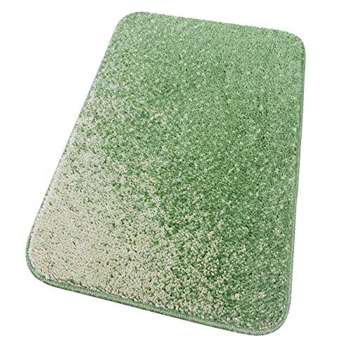 Teppich Für Badezimmer, Schlafzimmer, Dusche, rutschfest, Saugfähig, Weich, 60 x 120 cm Grün von emmevi