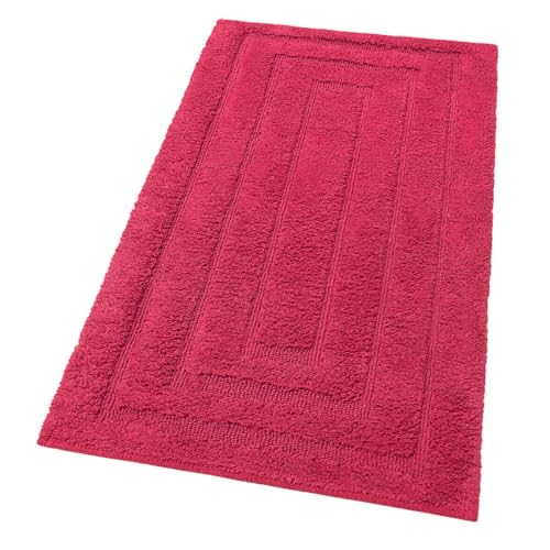 emmevi - Four Modell - Saugfähig und Made in Italy rutschfeste Badematte für einzigartigen Komfort Hand- und maschinenwaschbar 65x40 cm Höhe 9 mm Rot von emmevi