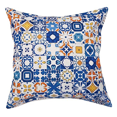emmevi Kissenbezug für Sofa, Bett, 55 x 55 cm, Reißverschluss, Kissenbezug aus Majolika, Modell: Majolica (C) von emmevi