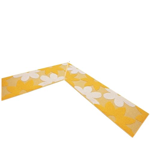 emmevi - Muster Blumen - Küchenteppich Eckteppich anpassbar Küchenteppich rutschfest waschbar Küchenläufer saugfähig 100% Made in Italy bis 150 cm von emmevi