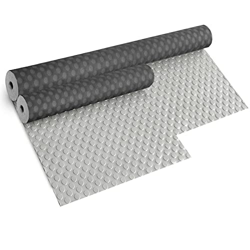 emmevi Teppich aus Gummi aus PVC-Kunststoff, rutschfeste Beschichtung, Modell: Fußmatte, Blasen, PVC, 2 x 3 m, grau von emmevi