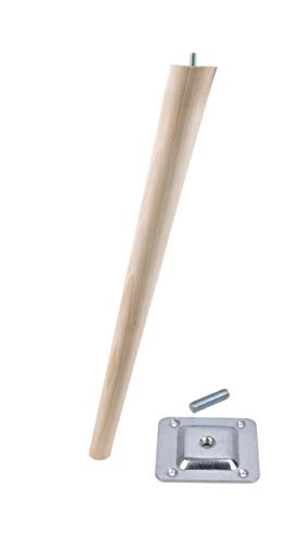 1x Holz Schrank beine Massivholz Schräg oder gerade Konisch Möbelfüße Möbelbeine (1x Schräg 45cm) von emoebelbeschlaege
