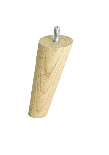 emoebelbeschlaege 4X Möbelfüße Holzfüße Eiche Sofafüße Schrank M8 Gewinde schräg oder gerade (Schräg [10 cm]) von emoebelbeschlaege