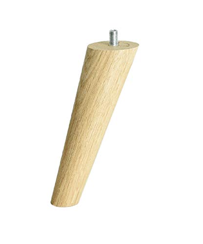 emoebelbeschlaege 4X Möbelfüße Holzfüße Eiche Sofafüße Schrank M8 Gewinde schräg oder gerade (Schräg [15 cm]) von emoebelbeschlaege