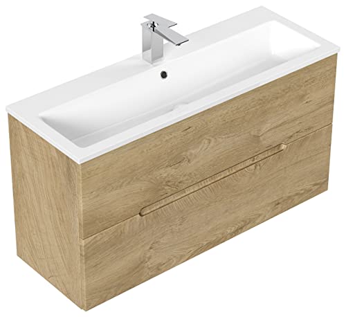 emotion Badmöbel Mars 1000 Slimline SoftClose Schubladen Eiche Klassik von emotion